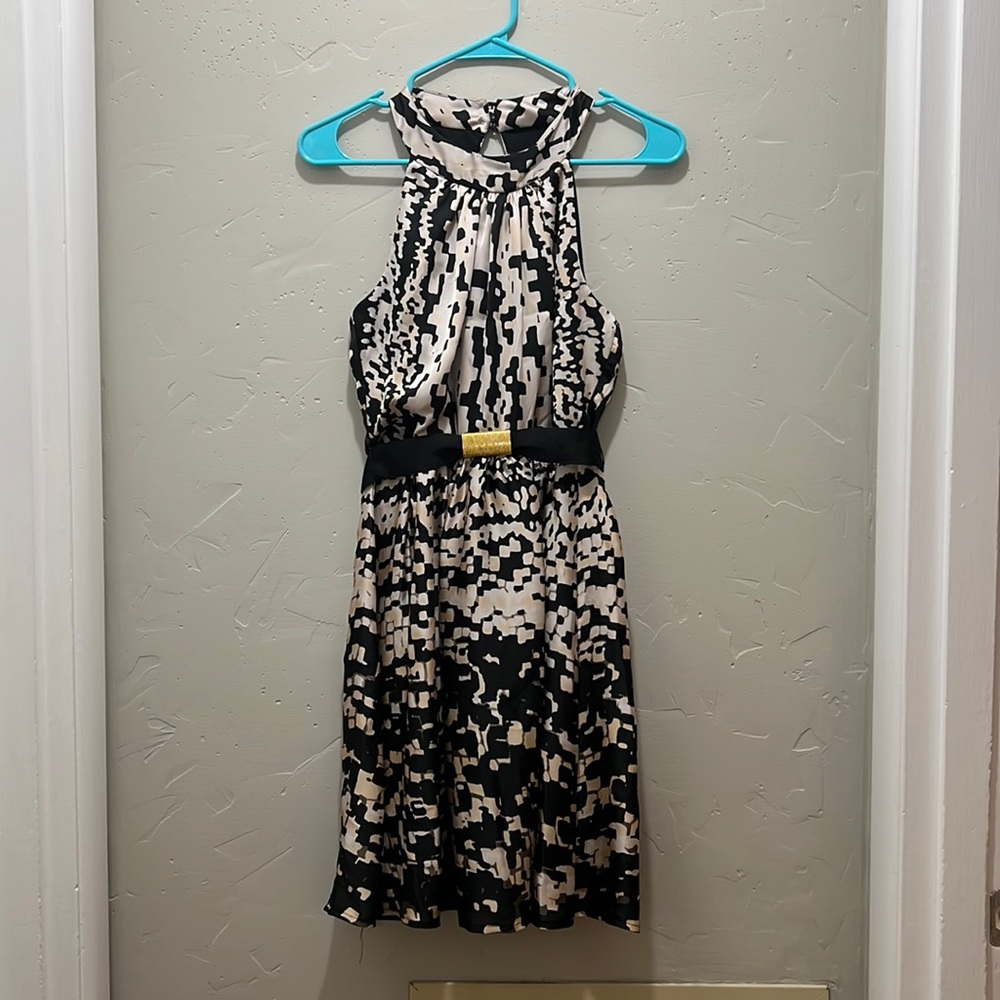 Black and Gold Formal Cocktail Dress